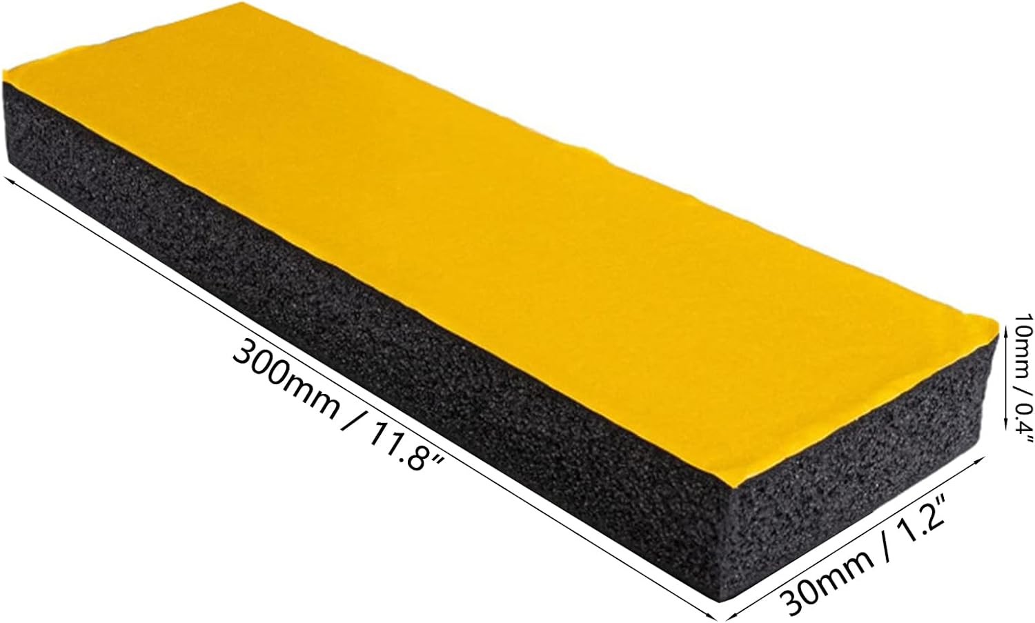 4 Packs 11.8x4x1.2 inch Car Door Anti Scratch Self Adhesive Foam Parking Protector Compatible with Garage Wall (Black)