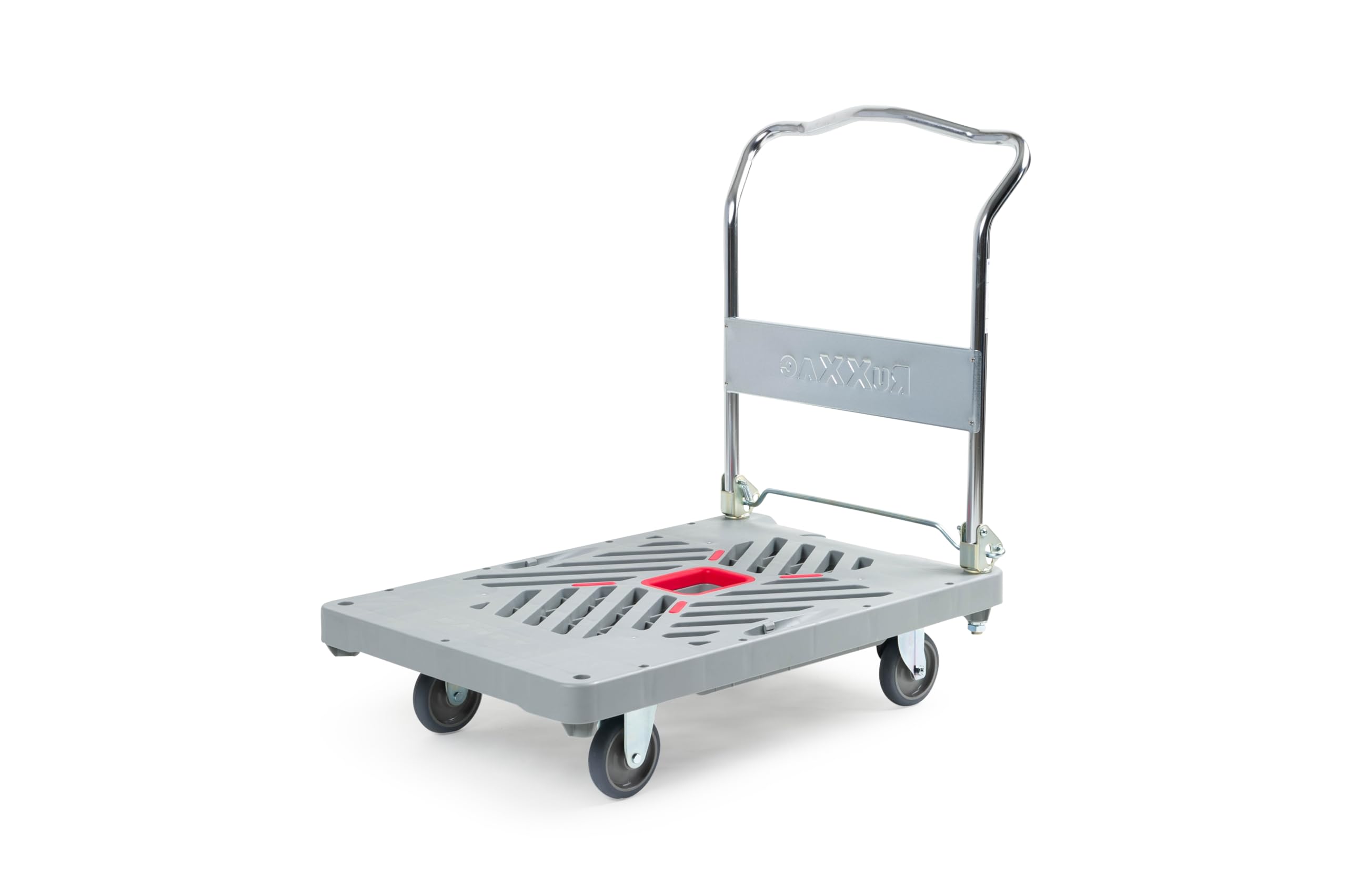 Dandy XL, 330 kg Tragfähigkeit, Plattformwagen, klappbar | Mit klappbarem Schiebebügel, LxB 865 x 600 mm