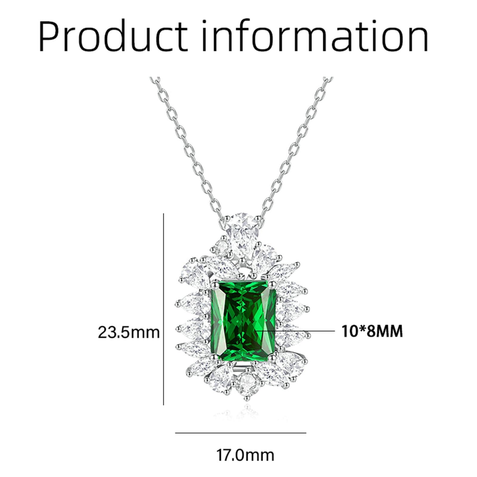 Collares con colgante de platino para mujer, collar de flor de lujo con topacio esmeralda, citrino de 3 quilates y colgante de moissanita, cadena de oro blanco, joyería real de 45 cm