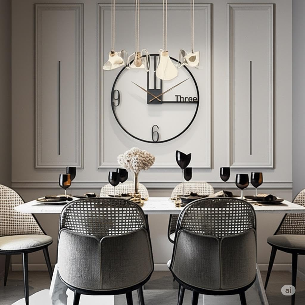 Modern Wall Clock - Silent, Non-Ticking Decorative Timepiece for Home & Office (Modern Minimalist Design)