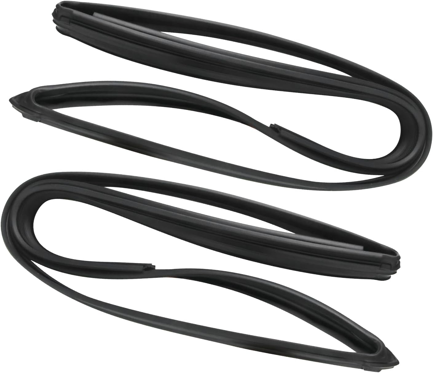 Front Left and Right Door Window Run Channel Seal Rubber Strip Compatible with Toyota Corolla XRS Sedan 2005-2006 Sport Sedan 2008 S LE CE Sedan 2002-2008 Replaces 68151-02050 68161-02050