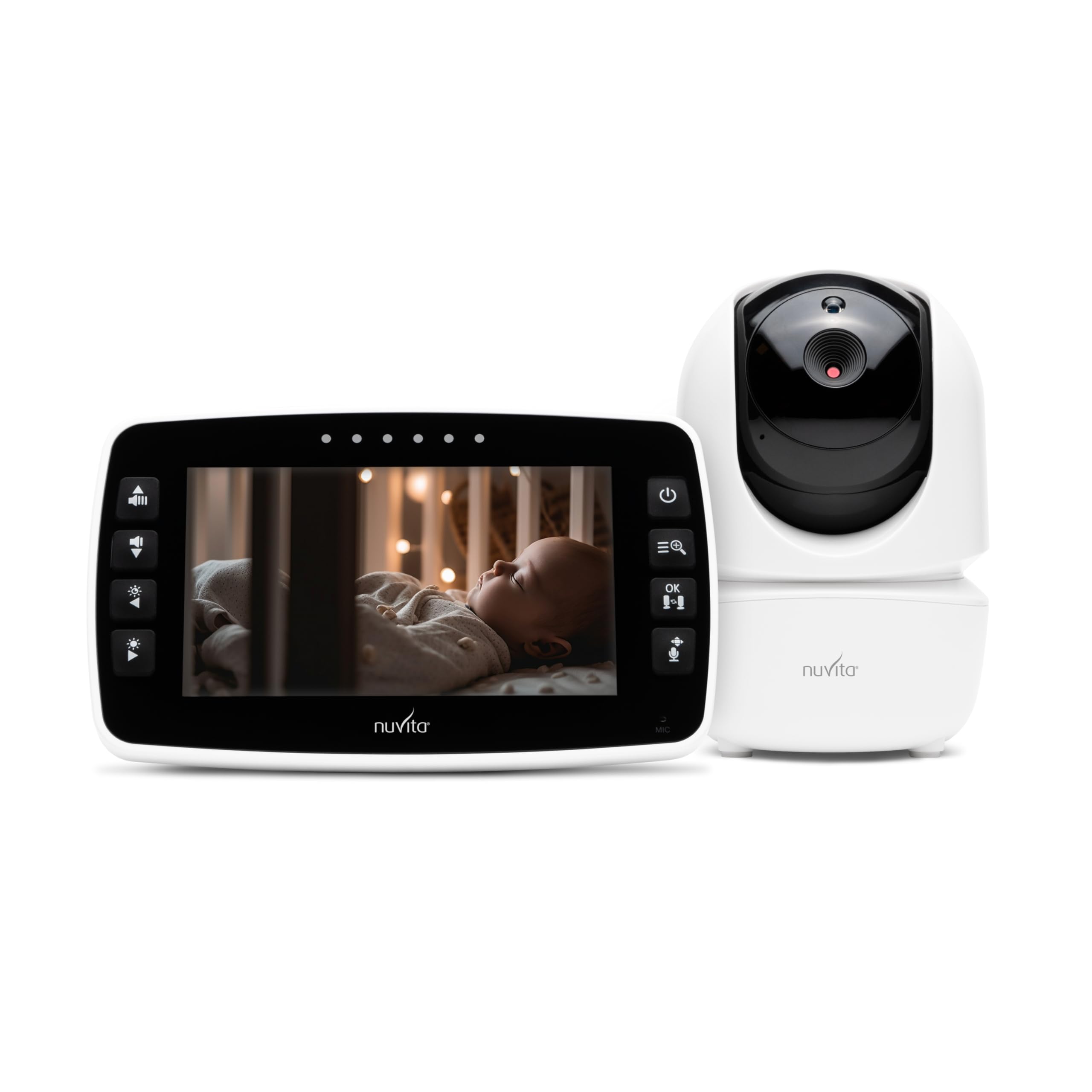 Nuvita 3045 Videovoice - Baby Monitor Video Wireless a 360° con telecamera direzionabile a distanza, SMART VOX, Visione Notturna e Ninne Nanne