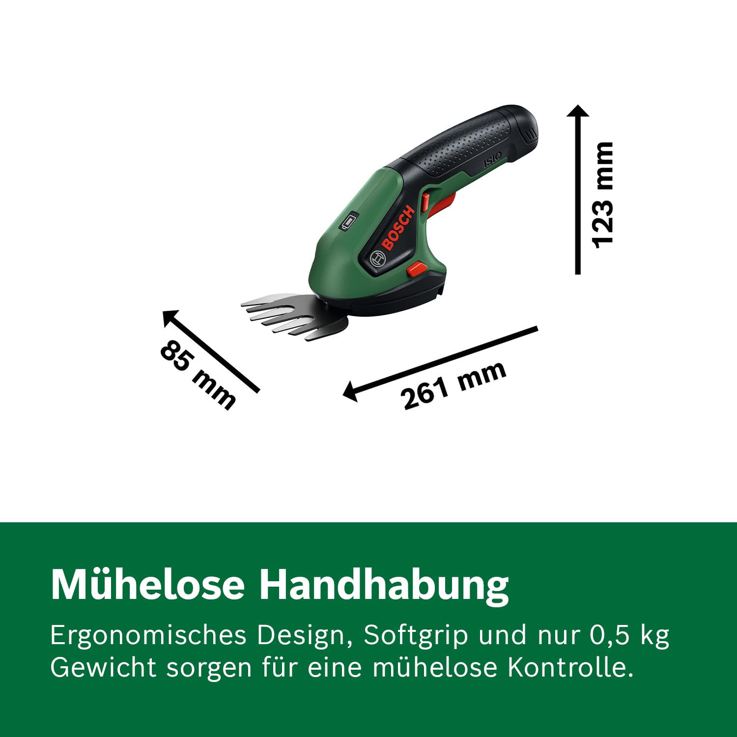 Bosch Akku-Grasschere ISIO 4V (ohne USB-C-Kabel/Ladegerät)