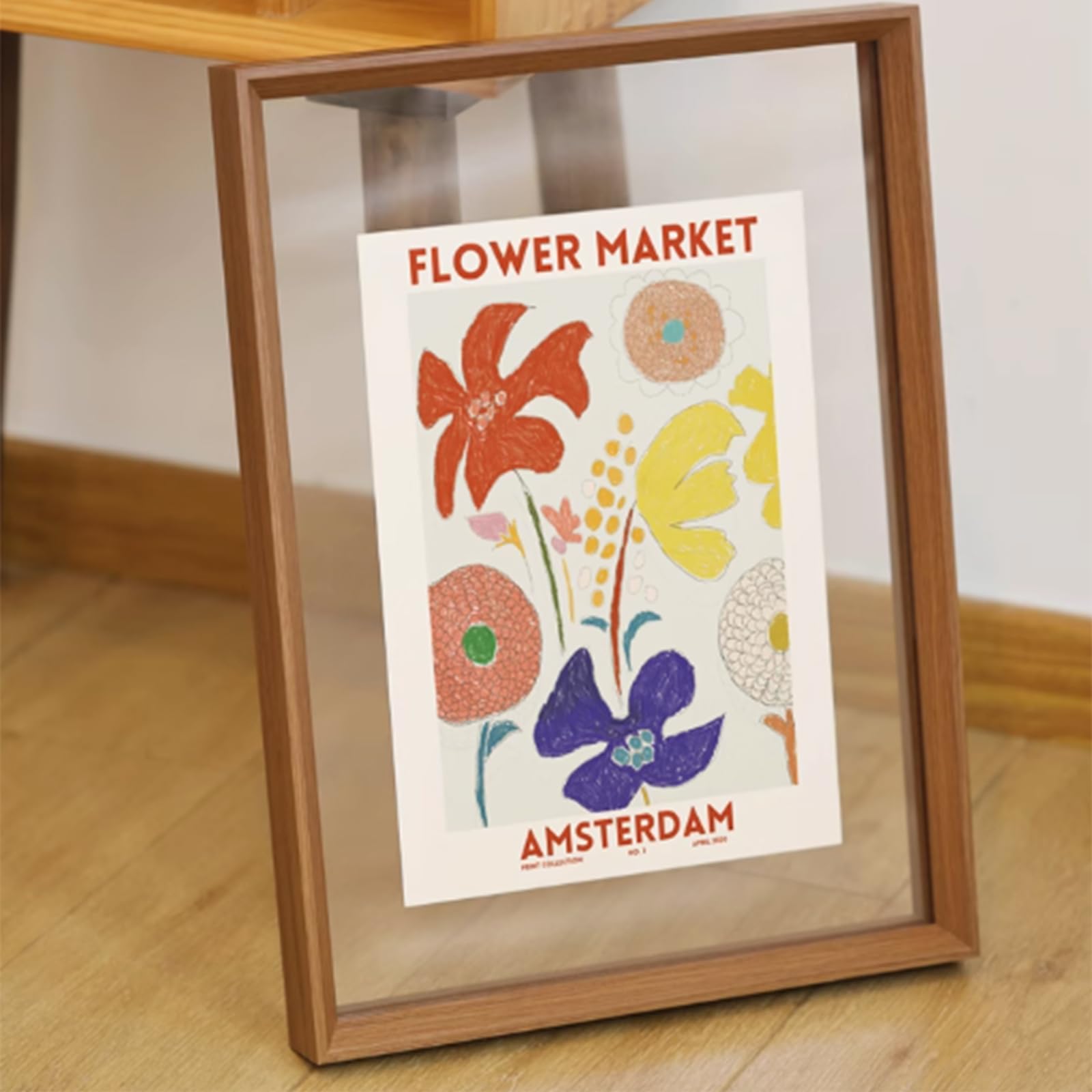 a4 frame, Wooden Acrylic Floating Photo Frame Multicolor(Walnut,A3 (29.7 * 42cm))