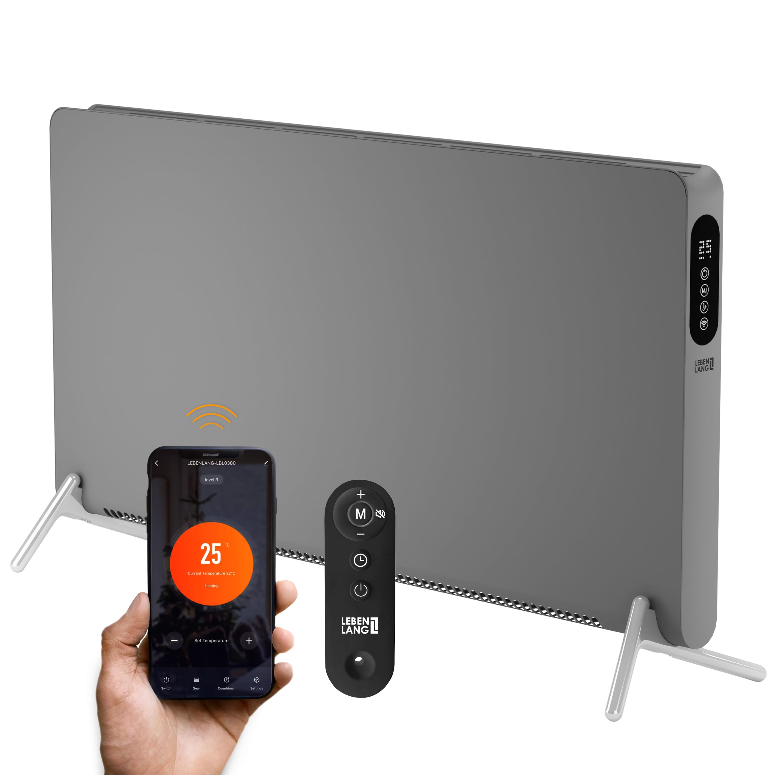 LEBENLANG 2000W Radiateur Electrique economique d'énergie – Avec WiFi