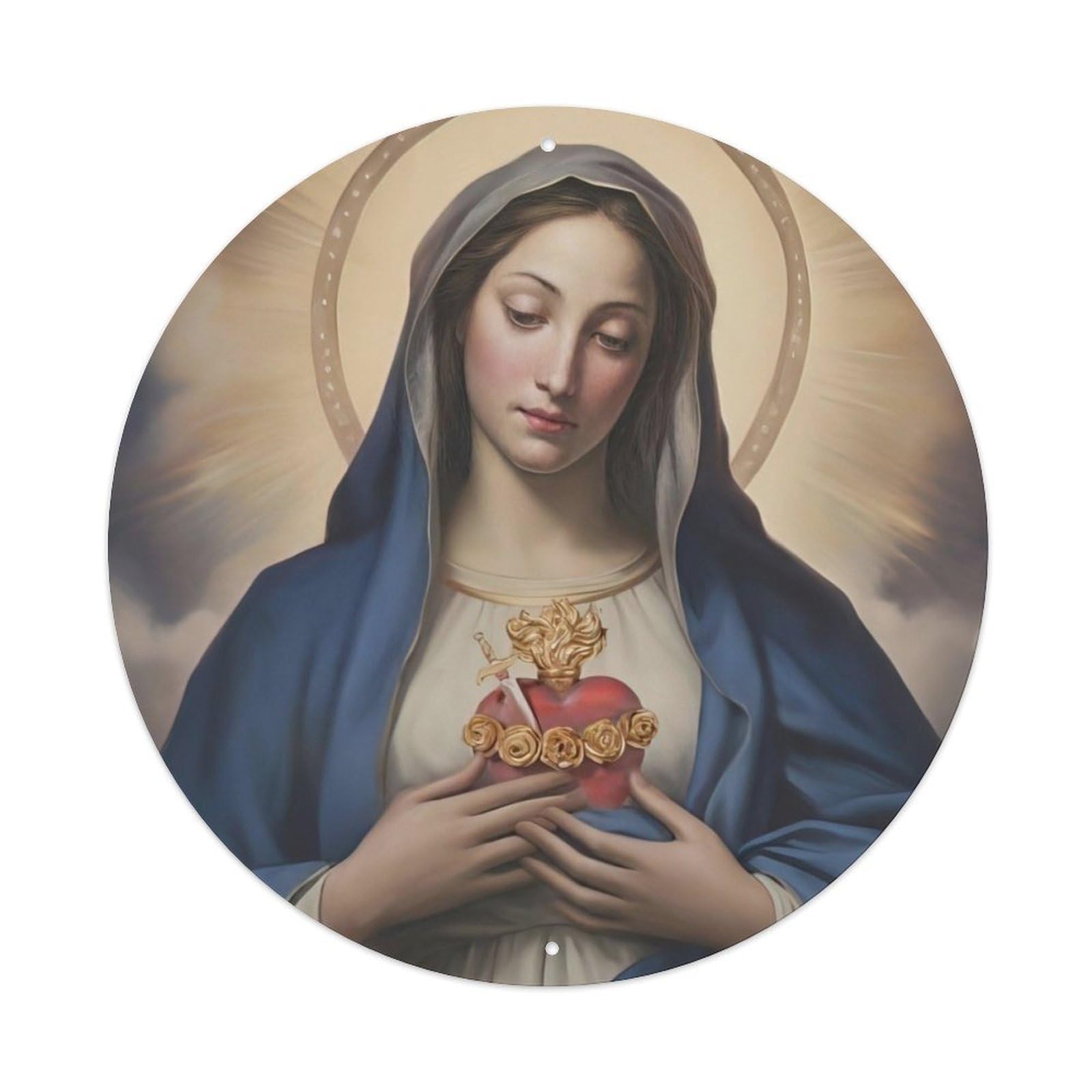Religious The Great Virgin Mary Metal Tin Sign