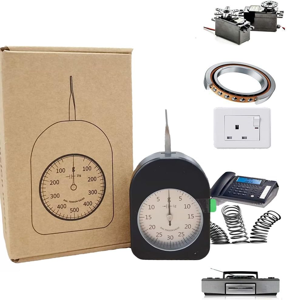 Dial Tension Gauge Meter Tester Tensionmeter Gram Force Meter With Single Pointer 30G For Electronic Switch Micro Switch Valve Test