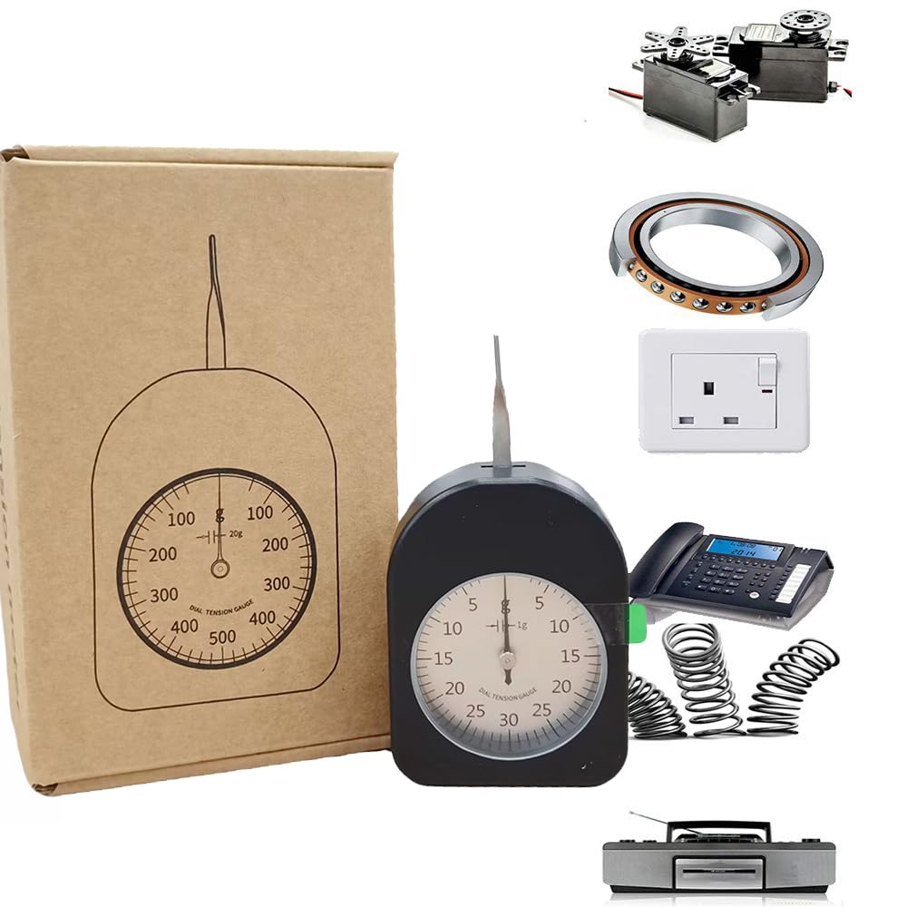 VTSYIQI Dial Tension Gauge Meter Tester Tensionmeter Gram Force Meter With Single Pointer 30G For Electronic Switch Micro Switch Valve Test