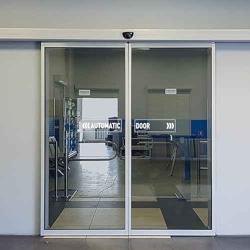 Miniatura 2 de Adhesivo automático para puerta, vinilo de 9 x 3 pulgadas, extraíble, impermeable, autoadhesivo, adhesivo para ventana, para negocios, oficinas,