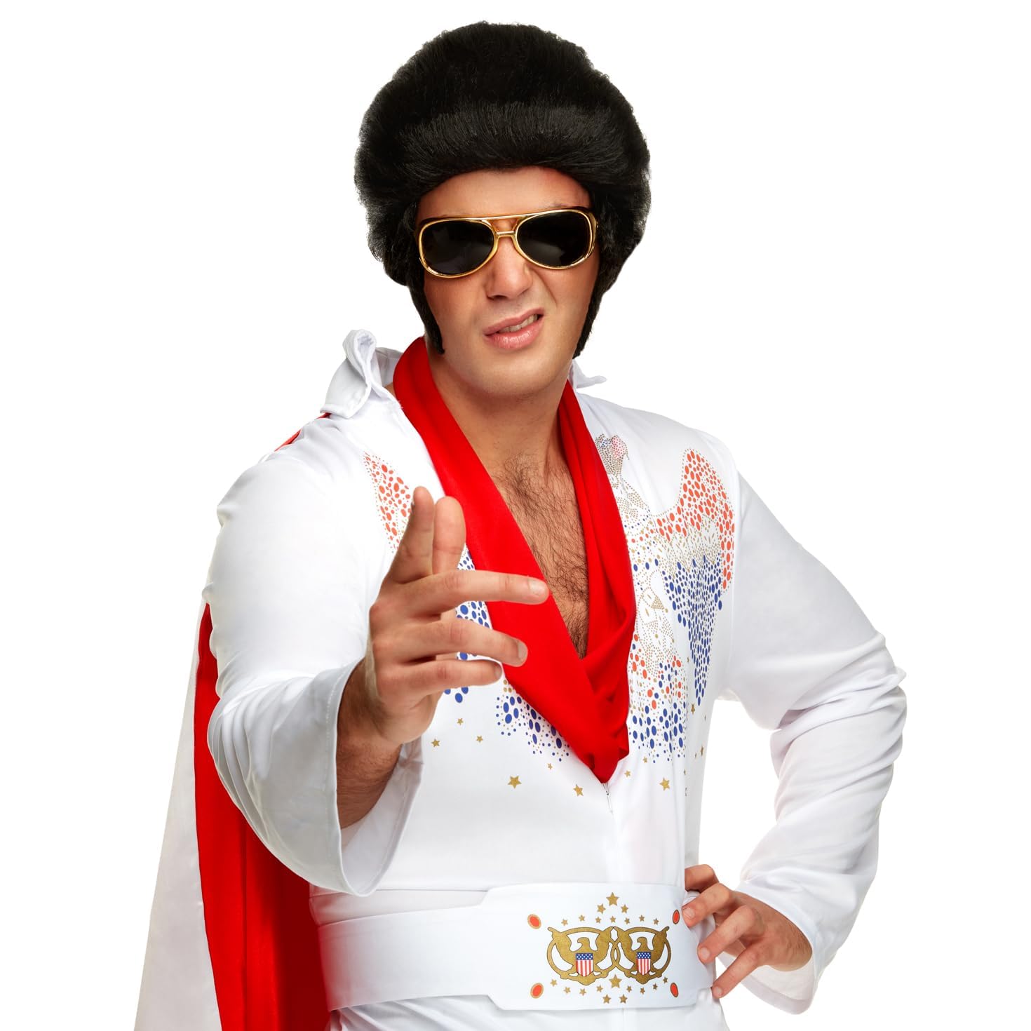 Morph Disfraz Rock Hombre, Con Peluca Rock, Disfraz De Rockero Hombre, Disfraces De Halloween Adulto