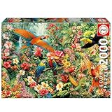 Educa - 2000 Amazon Birds Premium Adult Jigsaw Puzzle | Beautiful Rainforest Wildlife Scene | Size 96 x 68 cm | Ages 14+ (20574)