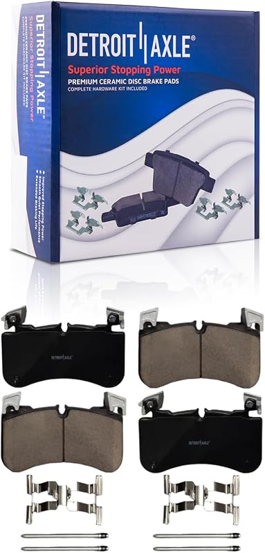 Pastilhas de Freio Dianteiras Cerâmicas Detroit Axle P-2184 para Land Rover Defender, Discovery e Range Rover – 2 unidades com acessórios