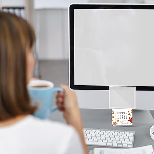 Vista 6 de Glenmal 5 Pcs 2026 Peel and Stick Calendar 2-in-1 Car Calendar Wall Calendars Sticker Decal with Blank Clear Pocket and Adhesive Backing for