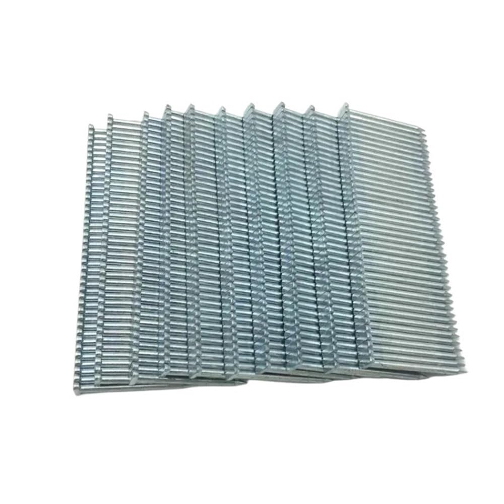 Clavos de alta dureza calibre 18, grapas galvanizadas, grapas rectas ST de 18-64 mm, clavos de acabado, 1000 unidades(38mm)