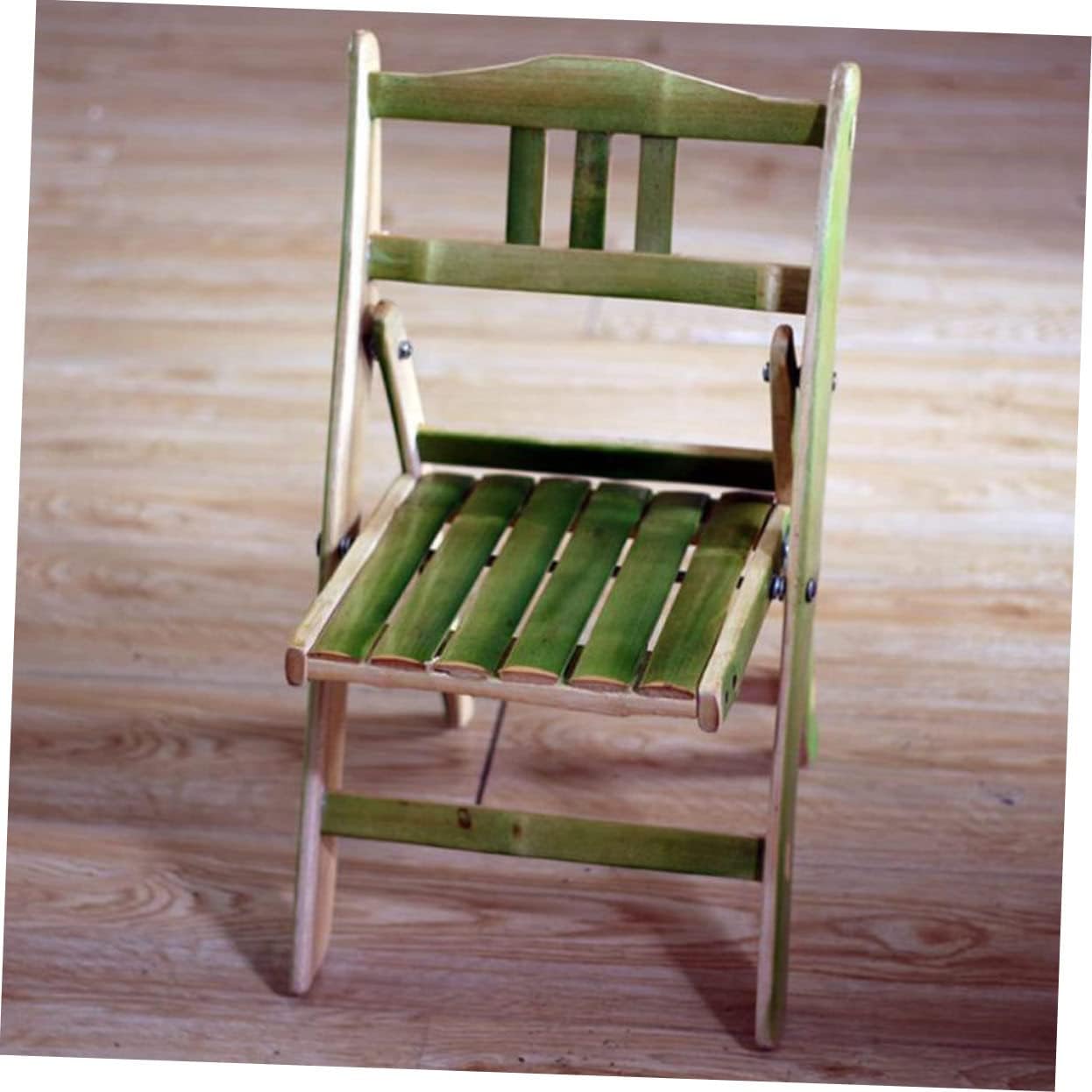 Bamboo Folding Chair Backrest Compact Natural Bamboo Stool for Students Portable Design for Indoor and Outdoor Use 1-Piece Set