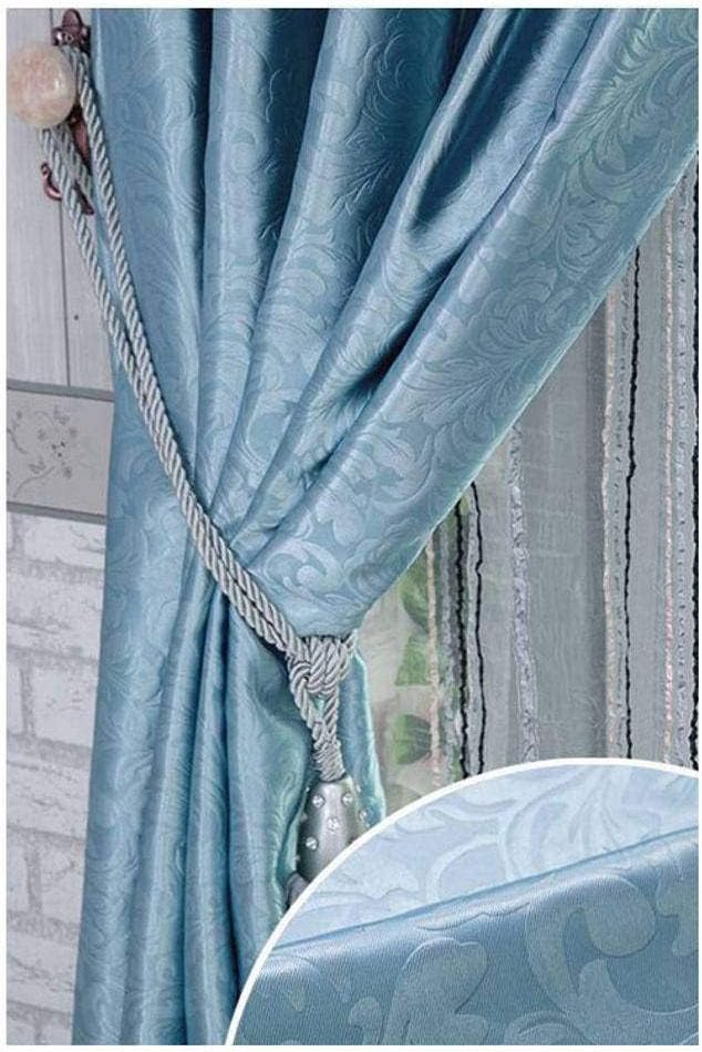 Blackout Curtain Blended Shade Panels for Bedroom Balcony-blue-150X270CMx1 (Grey 400X270CMx1)