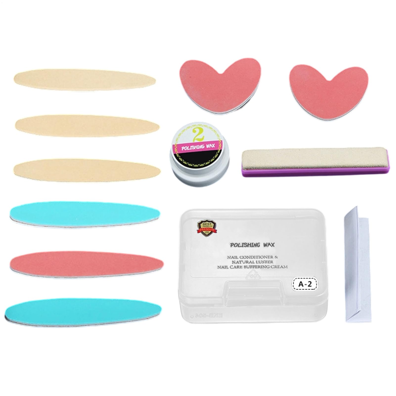 Kit de herramientas para manicura y pulido de uñas portátil para principiantes 8