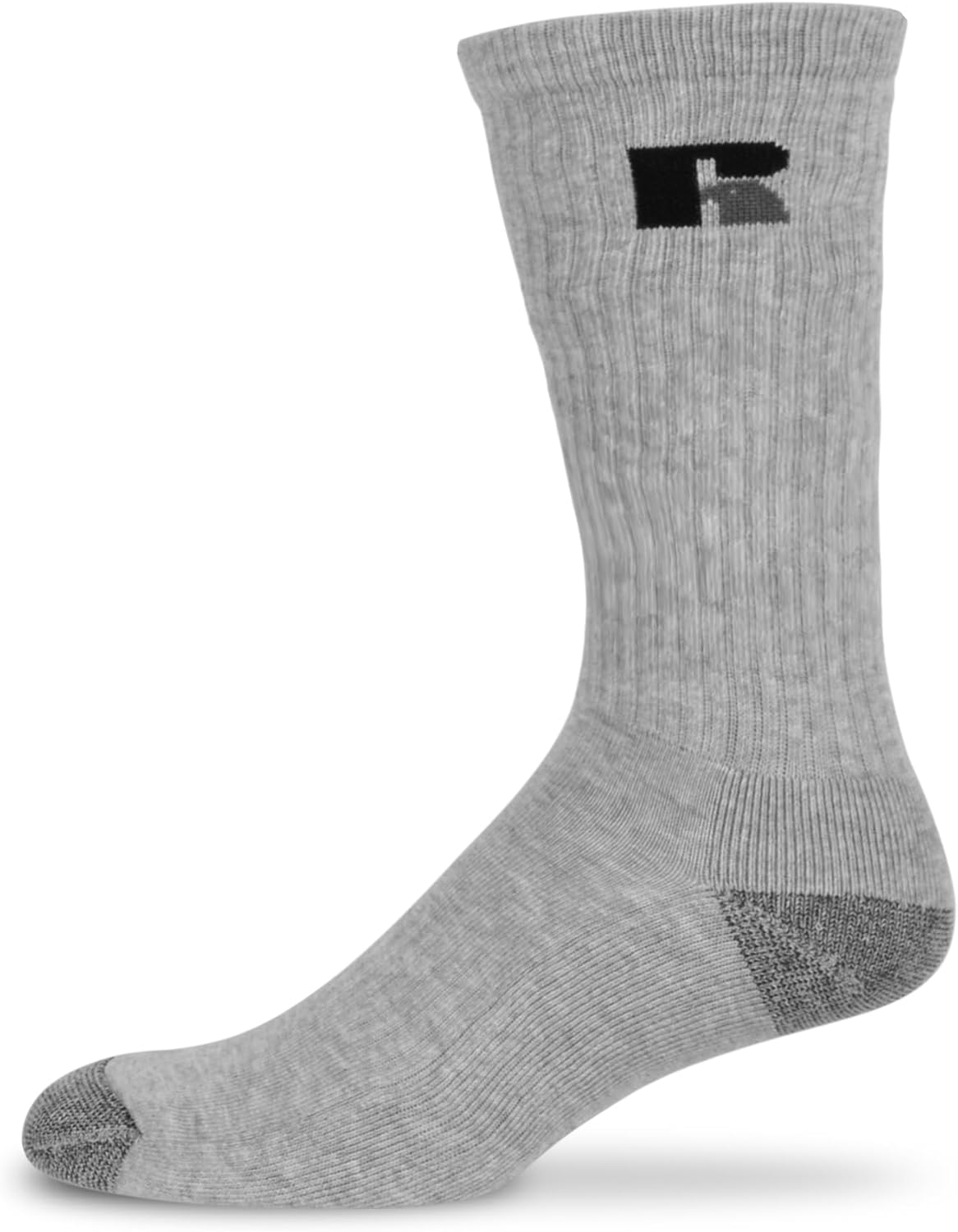 Russell Athletic Crew Socks, 6-Pack – Moisture-Wicking, Cushioned, Arch Support, Reinforced Heel & Toe - Image 4