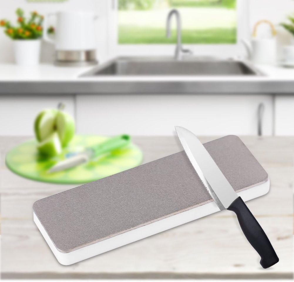 Dual-Grit Sharpening Stone for Knives,Double Sided Whetstone Knife Sharpening Sharpener,Ceramic Whetstone,Diamond Ceramic Pocket Knife Sharpener Portable Universal Sharpener Tool - Image 3