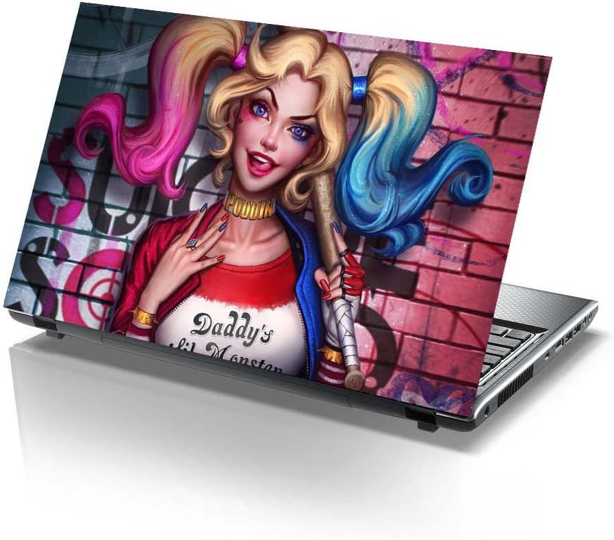 PIXELARTZ Laptop Skins Harley Quinn 15.6 Inches Laptop Skins/Stickers for Dell-Lenovo-Acer-HP (2015)