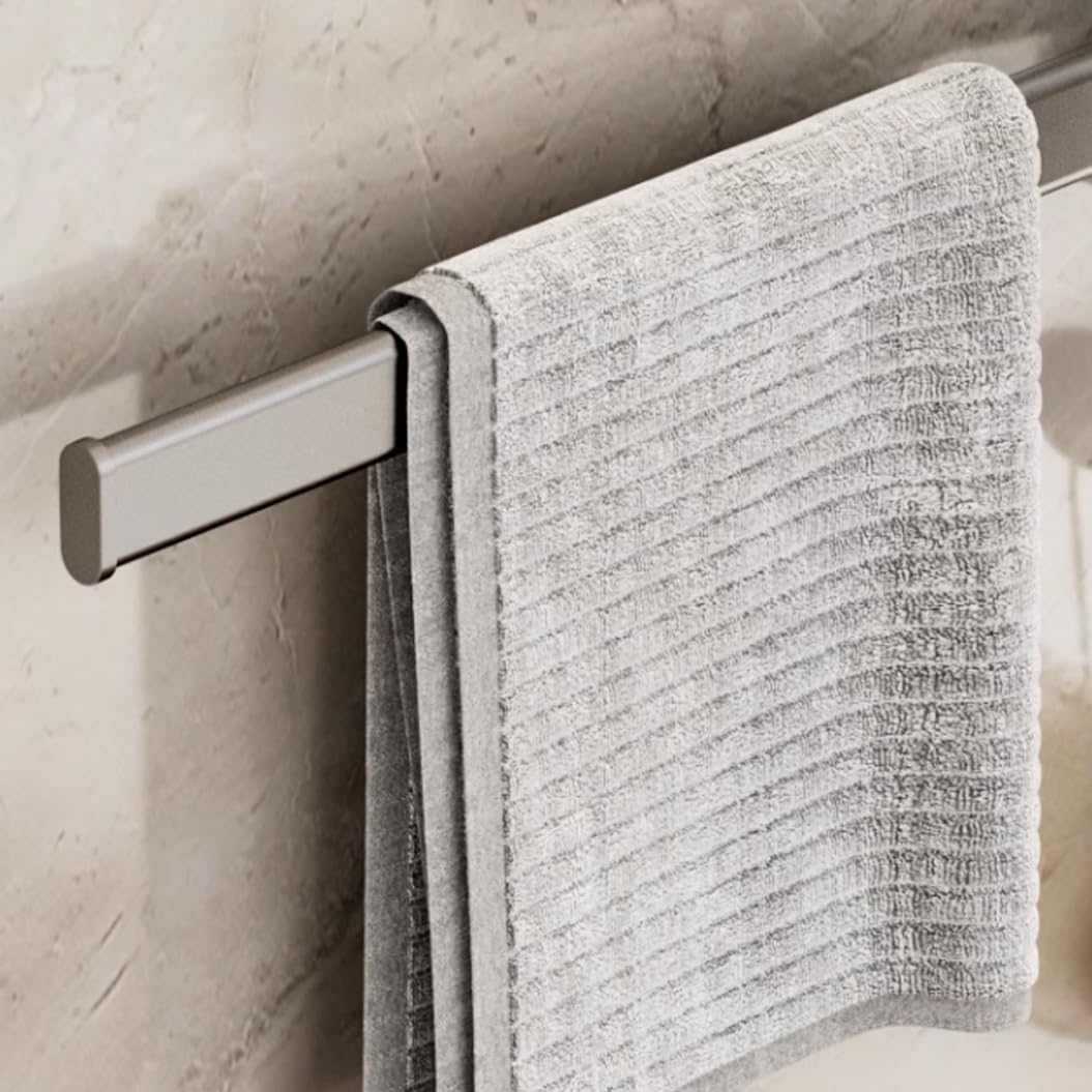 Toallero Pared Giratorio Toallers De Baño Pared Toallero De Barra con Gancho Rotación 180° Montaje En Pared con 4 Barras Aleación Engrosada Acabado Pulido White-2Bar