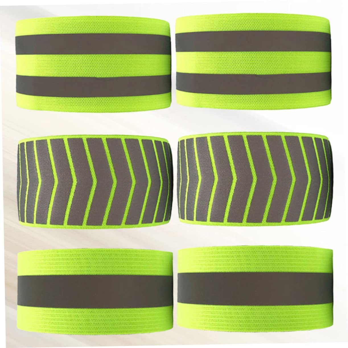 TOYANDONA Reflektierendes Armband Fluoreszierend Sport Armbinden Sicherheitsband Reflektoren Männer Beleuchtet Armbänder Laufgürtel Reflektorbänder Bands Green
