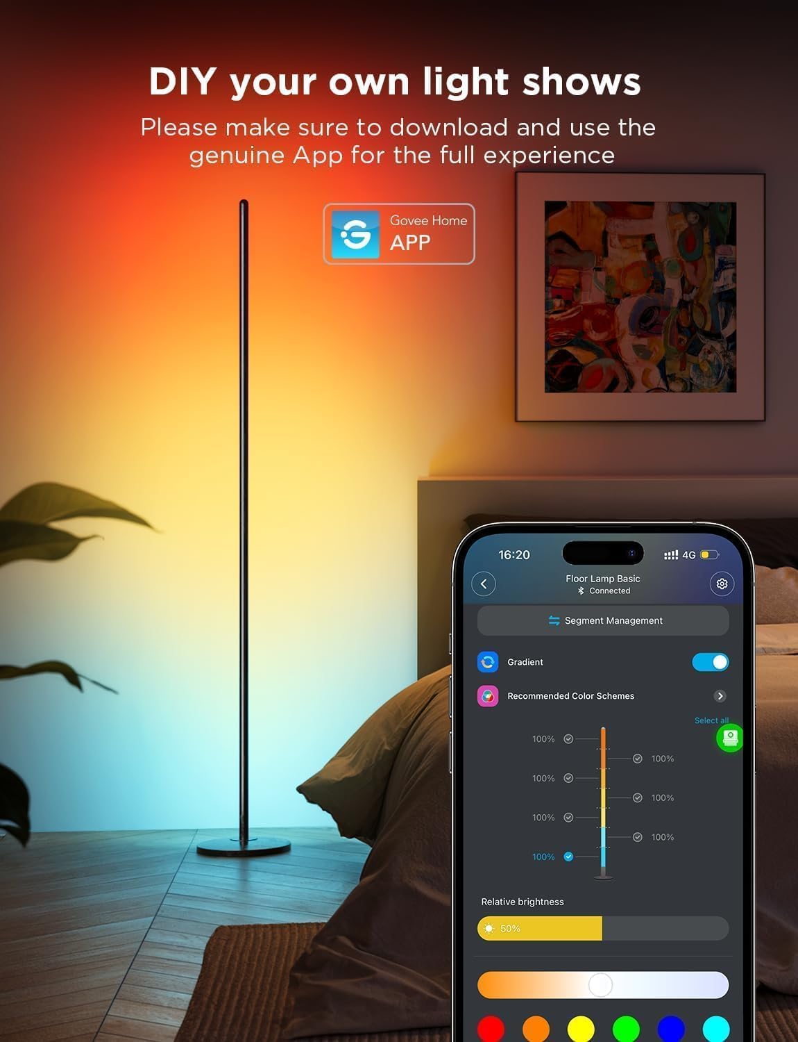 Alexa Smart RGBIC Corner Lamp with Alexa Control and Music Sync for Dynamic Ambiance Smart RGBIC Corner Lamp with Alexa Control and Music Sync for Dynamic Ambiance