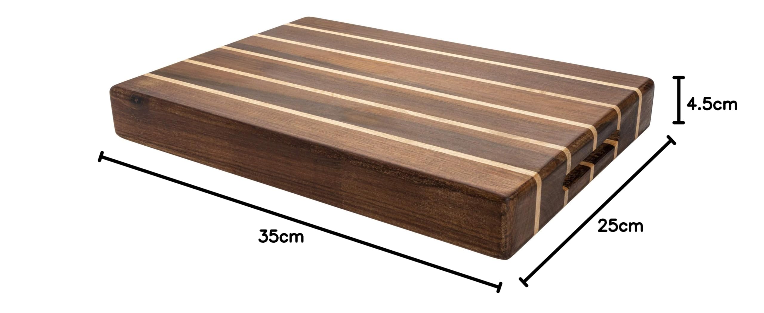 Rockingham Forge Tagliere Extra Spesso 35x25x4,5 cm – Tagliere in legno massello per cucina, cottura e servizio di formaggi, pane e salumi – Resistente tagliere in legno di acacia e gomma