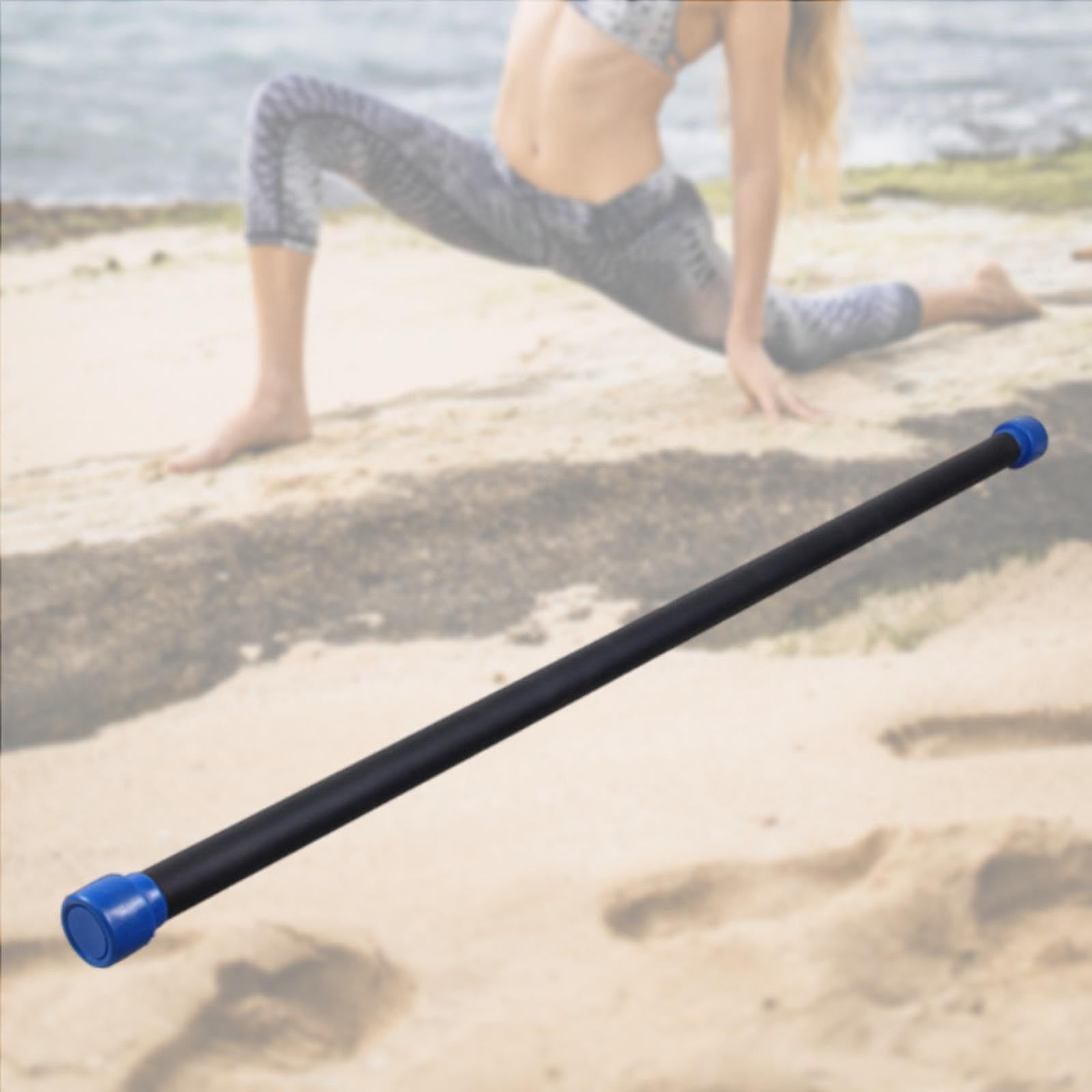 Goshyda Bâton De Yoga Stretch – Réglable 30/45/60 Pouces, Poignées Mousse, Acier, 4 Pièces – Équilibre Et Flexibilité