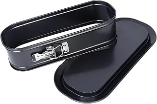 Square Springform Cake Baking Pans: Non-stick Cheesecake/Tiramisu Pan with Removable Bottom, Quick Release Latch Bakeware Leakproof Bread Loaf Pan, 12.4" x 4.92" x 3.35"