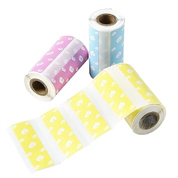 WorldCare 3 Rolls Color Thermal Label Paper Strong Adhesive Sticker BPA-Free 57x30mm/2.24x1.18in for L1/L2/L2 Pro/L3/L5/L5S Thermal Printer-CS-A-18594