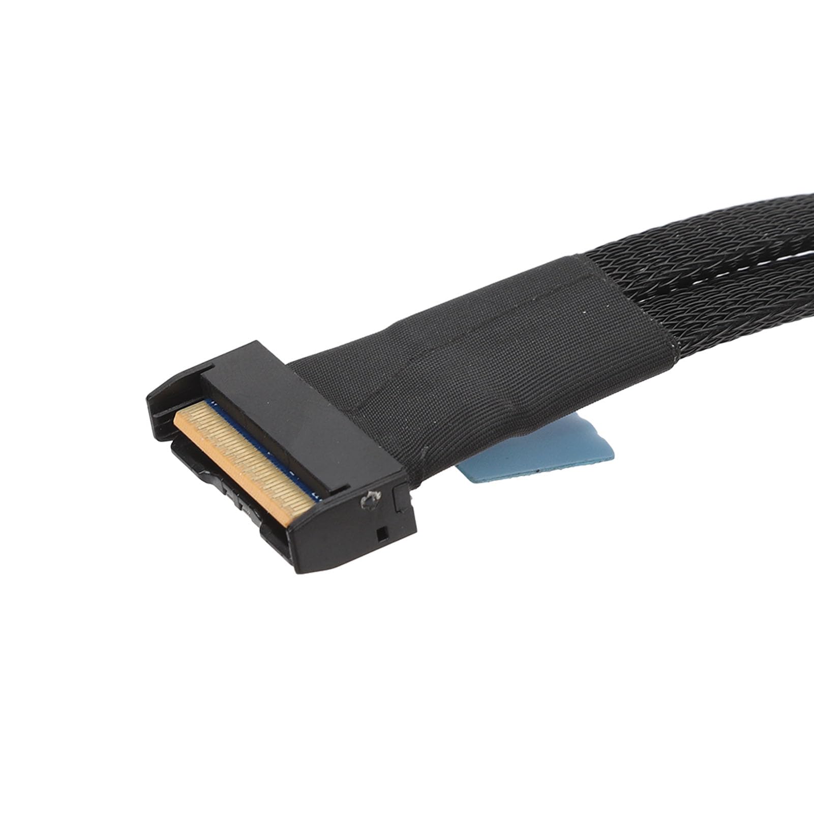 Câble MCIO 8i 74 Broches vers 2 MCIO 4i 38 Broches, 50 cm 19,7 Pouces, 32 GT/s, 8 Canaux, Compatible SCSI SAS, Spécification PCIE 5.0