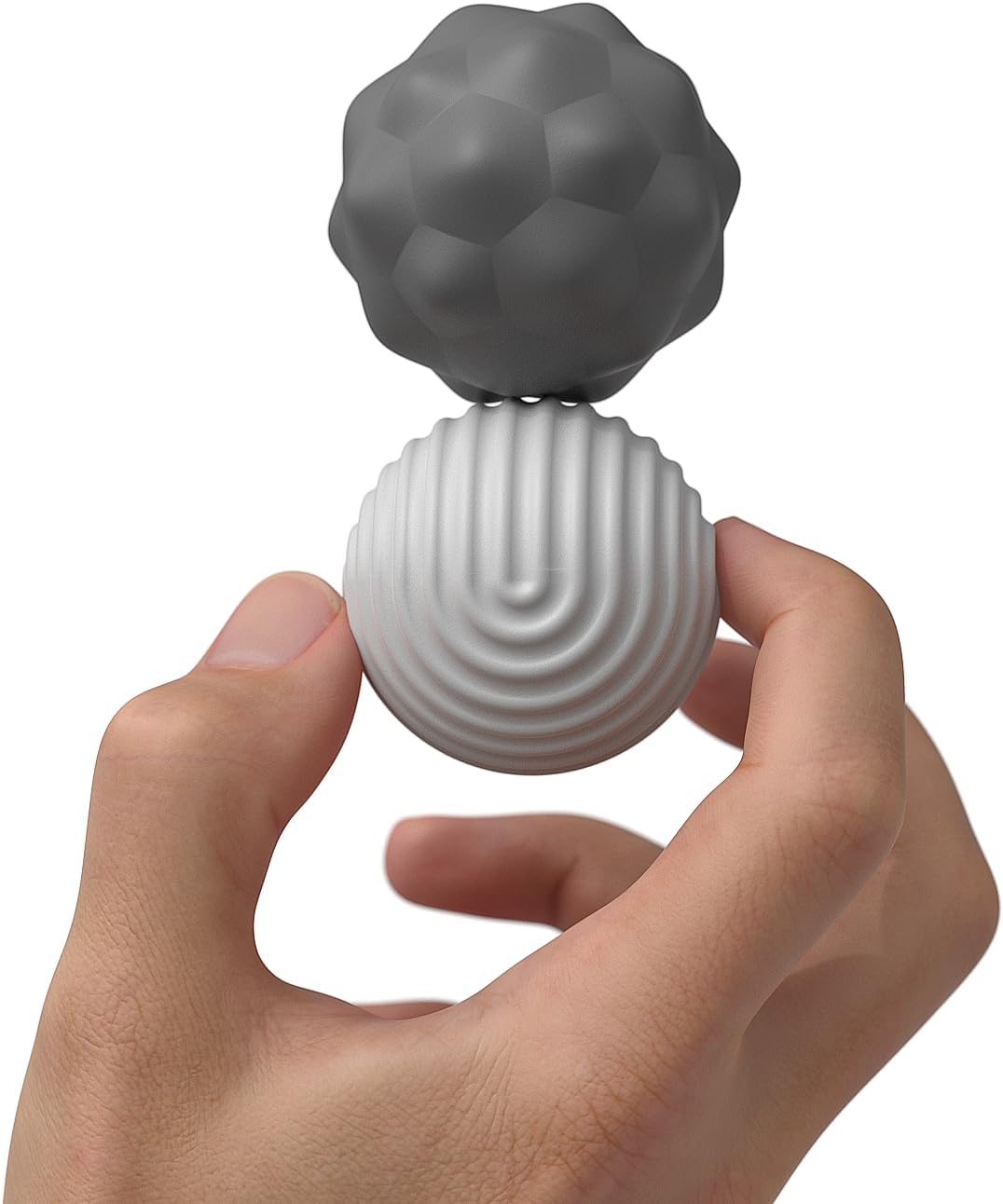 Silicone Magnetic Stress Balls Fidget Toys,2Pcs Large Attraction Textures Sensory Balls with Silicone Shell for for Adults,Silent Fidget Toys for Men,Teen (Grey) - Image 6