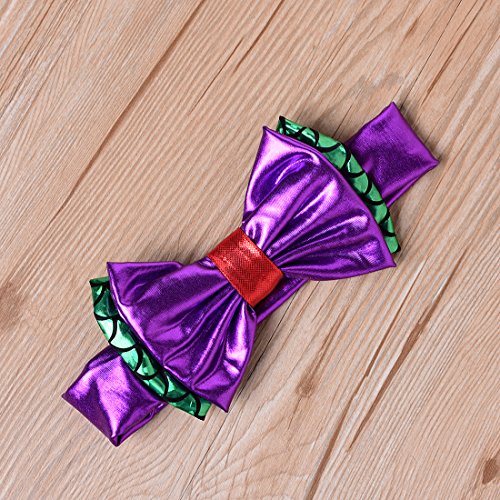 Aalizzwell Kids Toddler Baby Girl Mermaid Swimsuits Halter Swimwear Bikini Set With Headband 3Pcs Set thumb #7