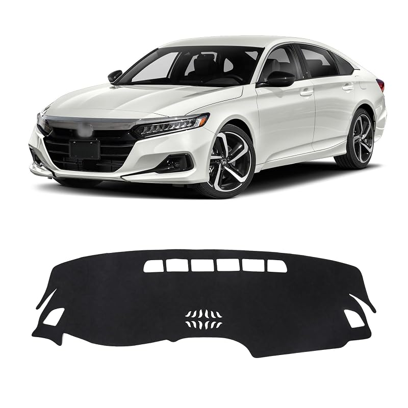 Capa para Painel em Flanela para Honda Accord Hybrid 2018–2022, Incluindo HEV, com Base de Silicone Antiderrapante Bercicci