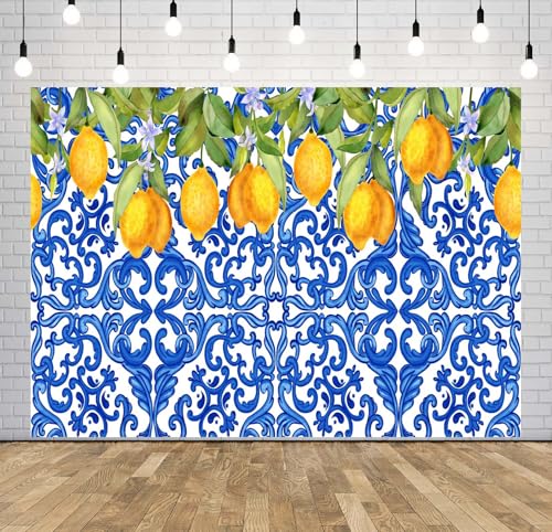 Fondo fotográfico BELECO 7x5 pies Azul y Amarillo miniatura 2