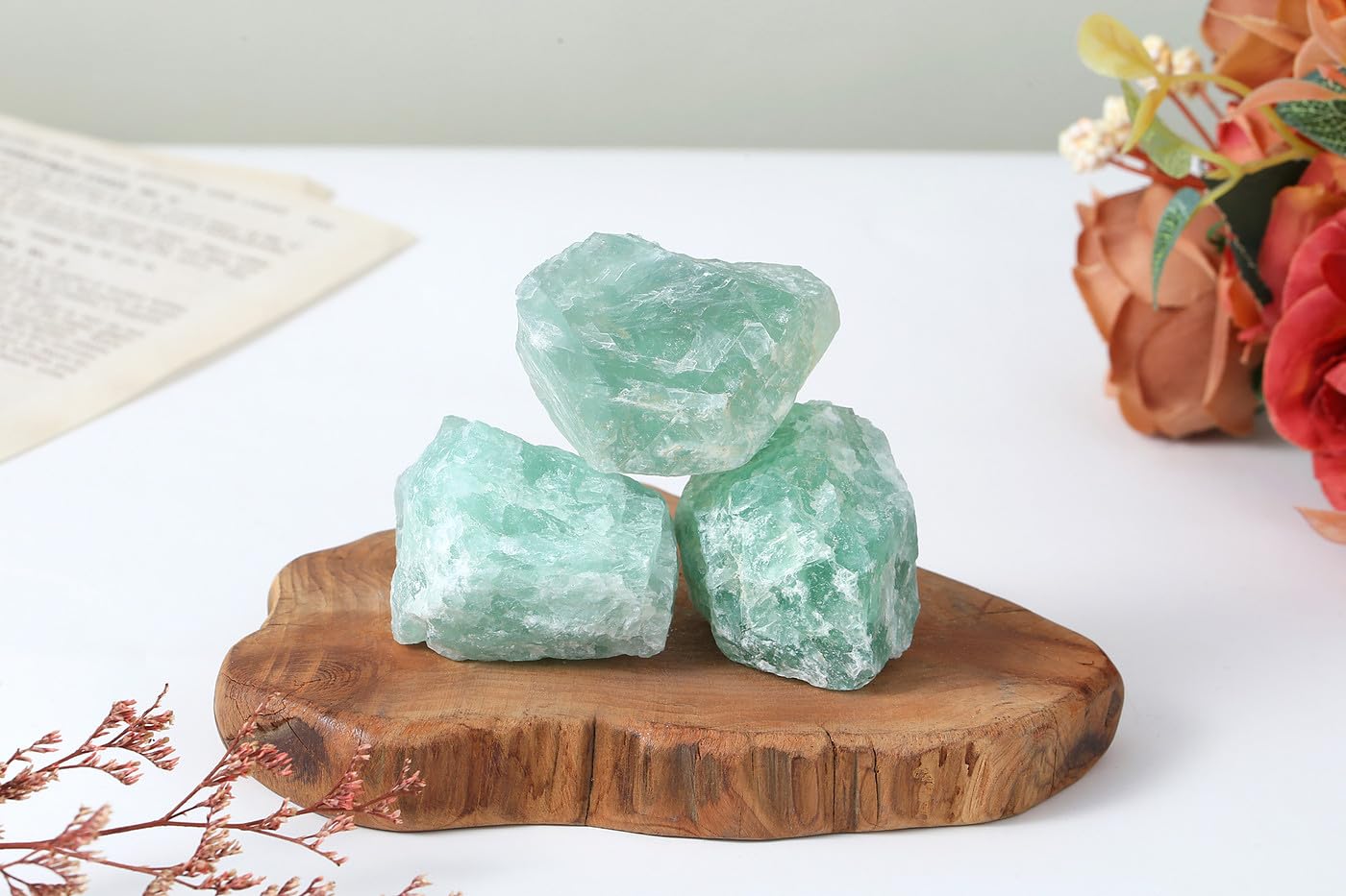 XIANNVXI Fluorite Crystal,1.77-2.17" Raw Crystal Fluorite Stone,Natural Raw Rough Healing Rock Gemstone for Stone Lovers Beginners Collectors - Image 3