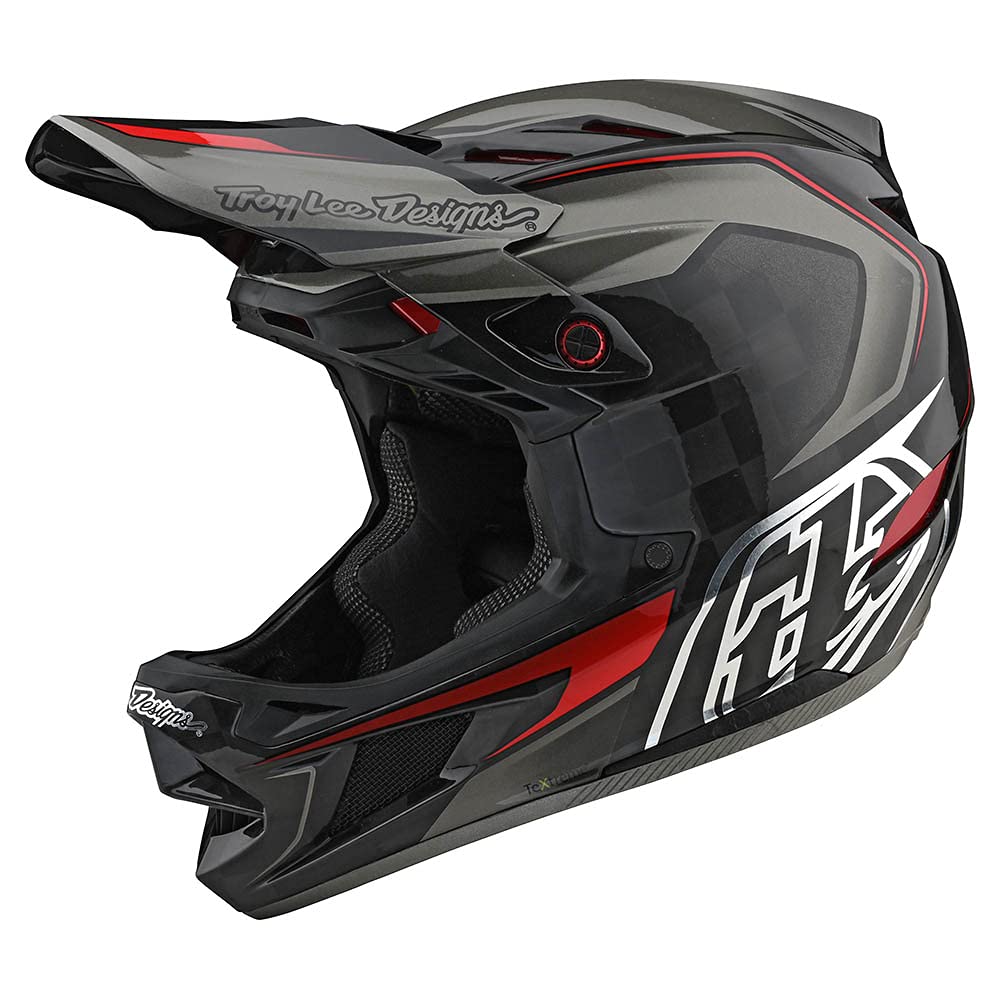 Troy Lee Designs Adult|Downhill|Mountain Bike|BMX|Full Face D4 Carbon Helmet Exile W/MIPS (Gray, MD)