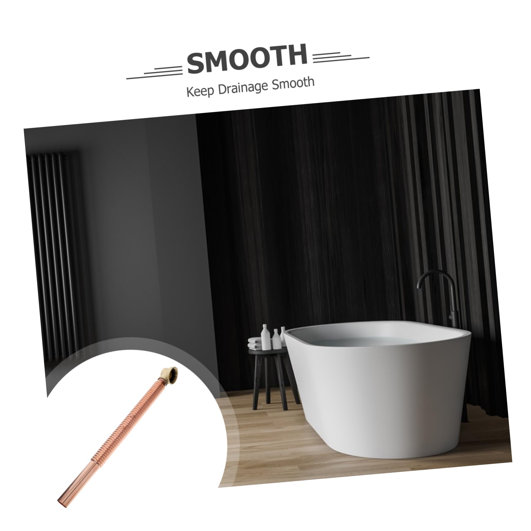 Veemoon 5stücke Bathtub Drain Pipe Aus Kupfer Flexibles Abflusssystem Für Badewannen Installieren Langlebig Verstopfungen Für Badezimmer Und Hotels