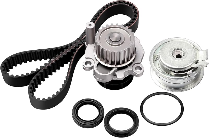 Kit de correia dentada OCPTY com bomba d’água para Volkswagen Beetle, Golf e Jetta 2.0L – 5 peças