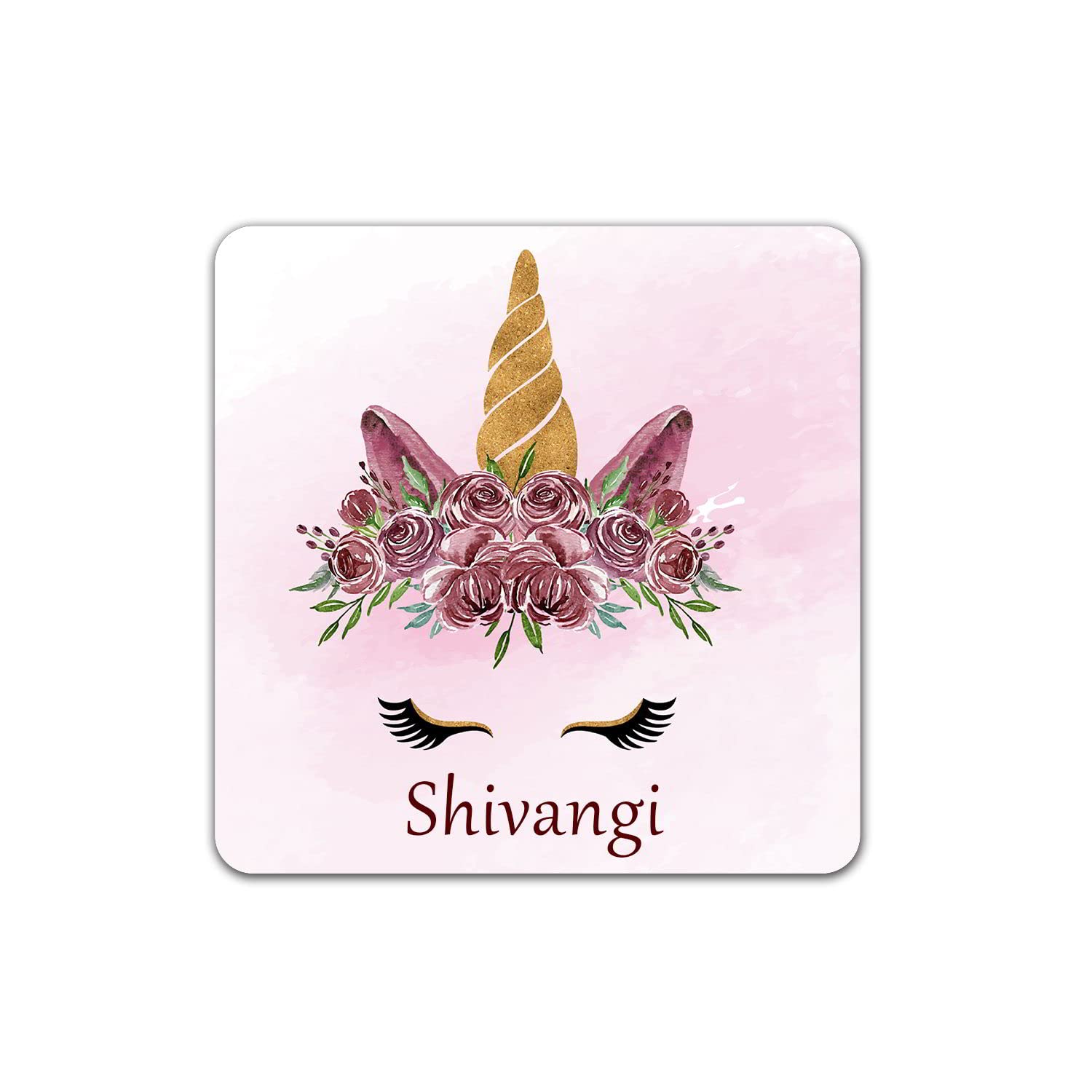 ASHVAH Unicorn Shivangi Name Ceramic Coffee Mug and Coaster Combo Gift (Pack of 2) for Daughter, Sister, Wife, Name -Shivangi 3