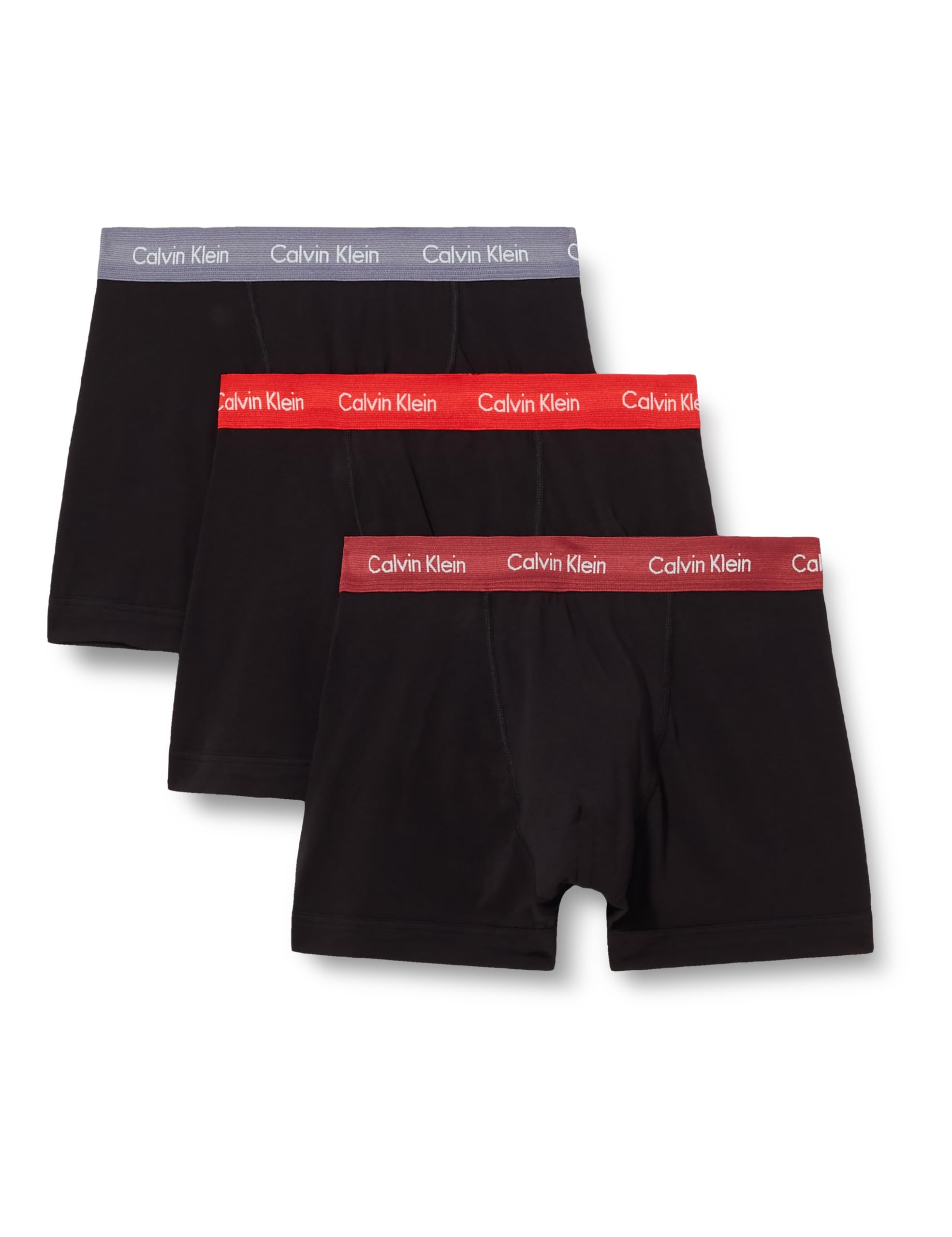 Calvin Klein Herren-Unterhose, 3 Stück, Rot, Größe M, 0000U2662G