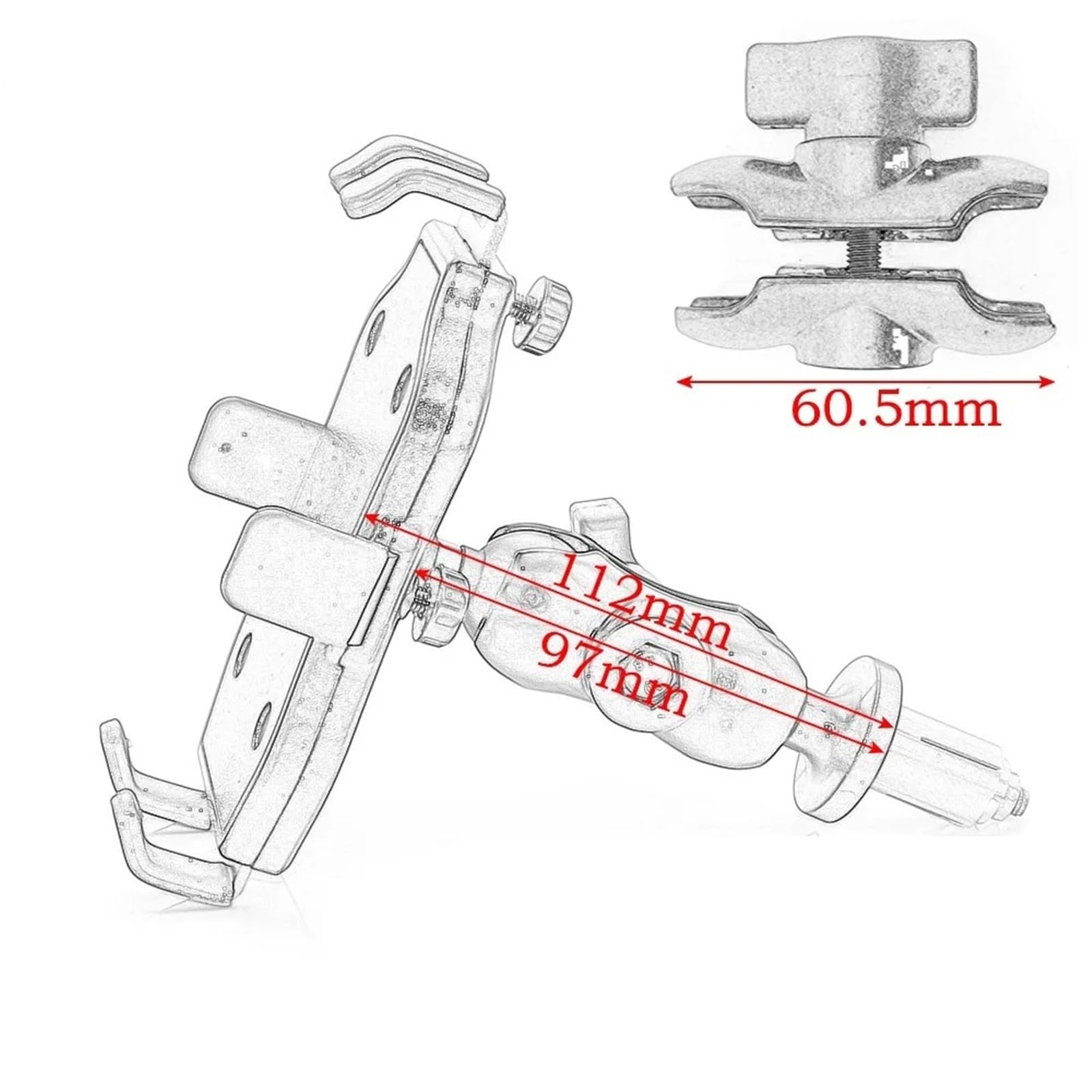 Soporte para Manillar Móvil Soporte para Teléfono De Motocicleta con Montaje En Horquilla Y Soporte De Navegación para Ya&ma&ha para R1 (2002-2017) para R6 (2006-2017). Soporte Movil
