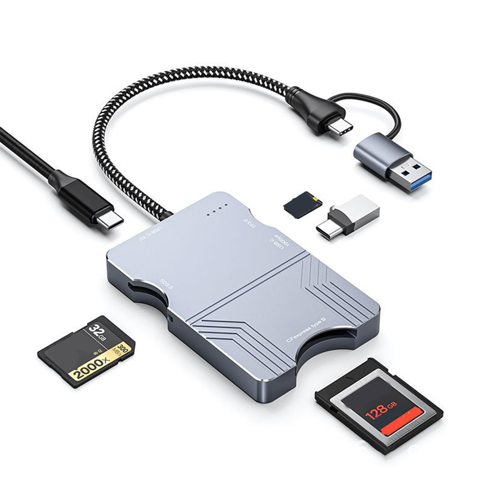 Lettore di schede USB CFEB da 10 Gbps veloce compatibile con trasferimento dati e schede SD3.0 cavo di durata
