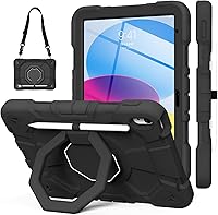 Vista 33 de Kenke - Funda para iPad 11/10ª generación con portalápices 11/10.9 pulgadas 2025 A16/2022, carcasa trasera transparente de acrílico PC duro y borde