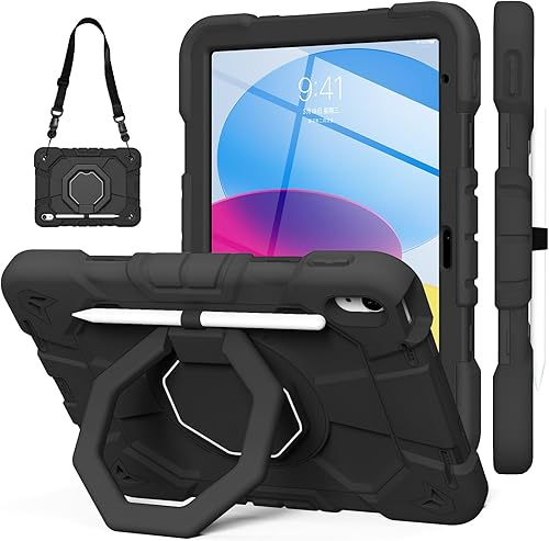 Miniatura 33 de Kenke - Funda para iPad 11/10ª generación con portalápices 11/10.9 pulgadas 2025 A16/2022, carcasa trasera transparente de acrílico PC duro y borde