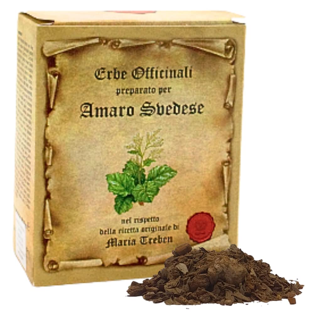 SCEN Preparato per FARE Amaro Alle Erbe Svedesi Ricetta Amaro Svedese Maria Treben Originale Digestiva Diuretica Drenante 100% Naturale 90,02 grammi per Ottenere 1,50 litri di Bevanda