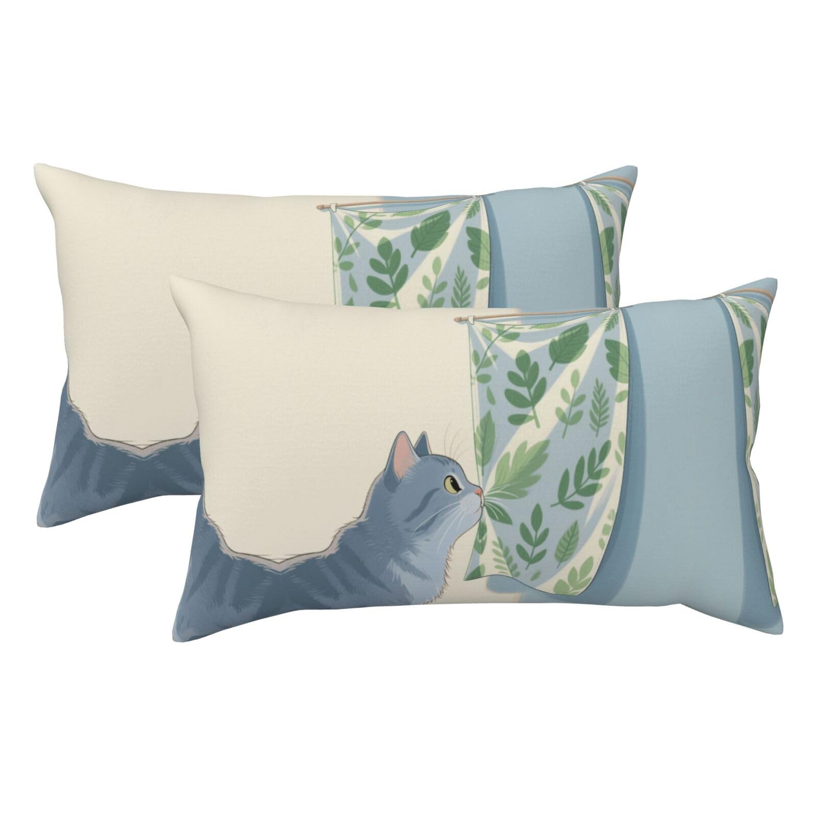 Calico cat Luxury King Pillowcases Set of 2, Plush Velvet Feel Pillow Covers with Hidden Zipper, Skin & Hair Friendly, 20x36 Inches Pillow Cases for Sleeping Gift