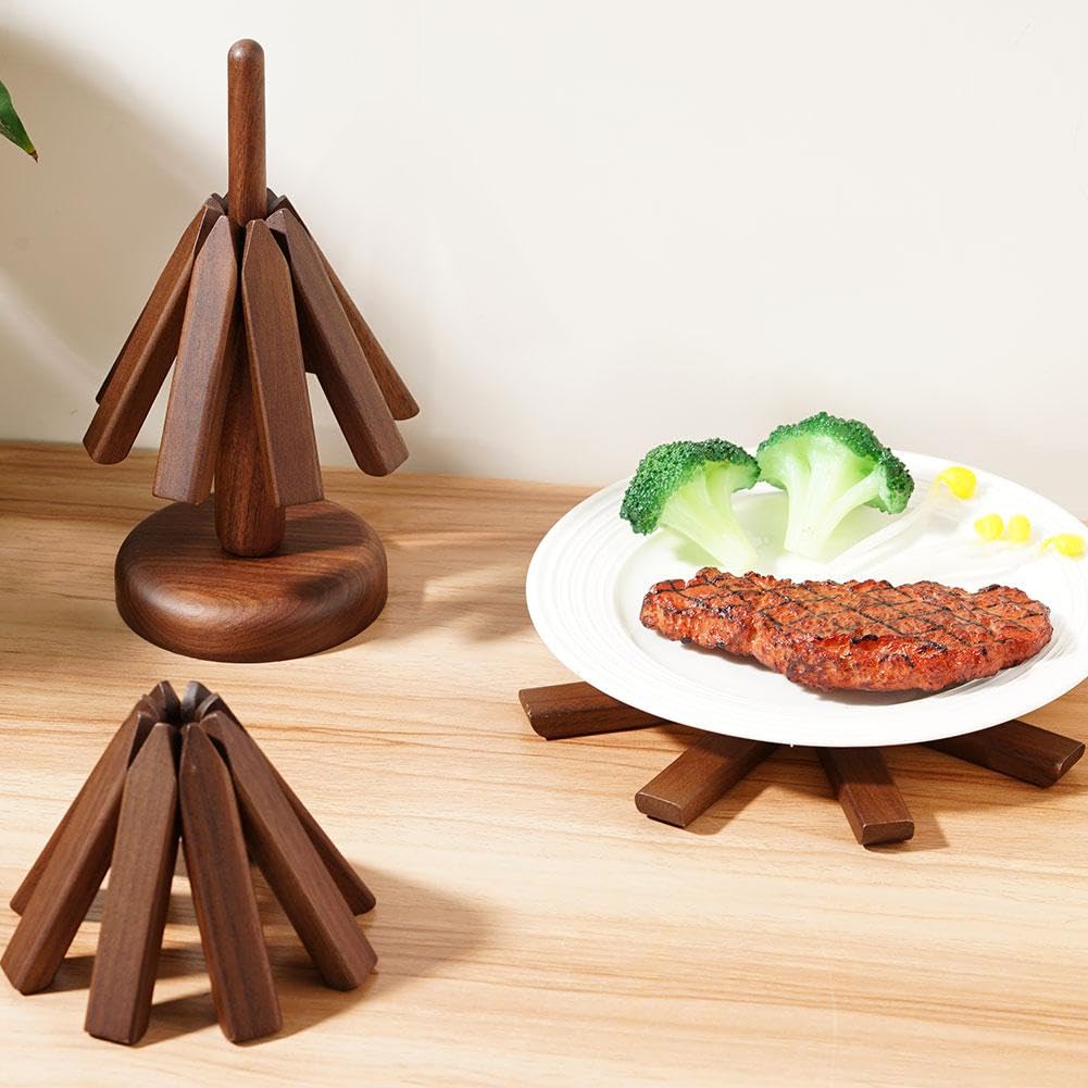 Dessous De Plat En Bois En Forme D'arbre, Dessous De Plat Pliable