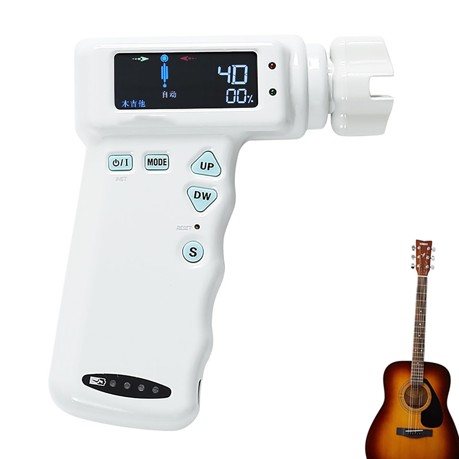 Elektryczny kołowrotek strunowy, ręczny inteligentny tuner, podwójny odbiór wibracyjny/inteligentne rozpoznawanie/automatyczne zatrzymanie, używane do instrumentów muzycznych